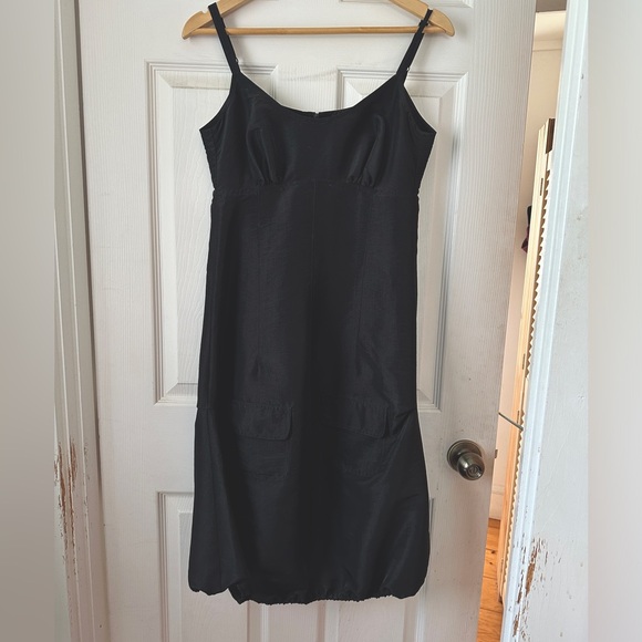 Annie Thompson Little Black Slip Dress, Size 8 - Picture 1 of 7